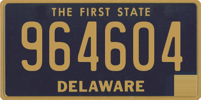 DE license plate 964604