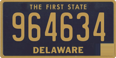 DE license plate 964634