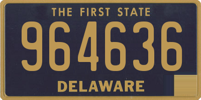 DE license plate 964636