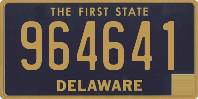 DE license plate 964641