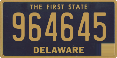 DE license plate 964645