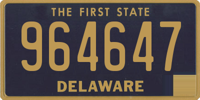 DE license plate 964647