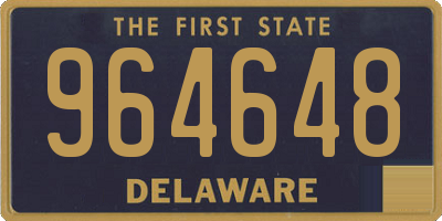 DE license plate 964648