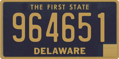 DE license plate 964651