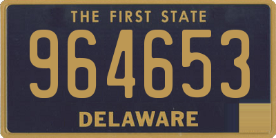 DE license plate 964653