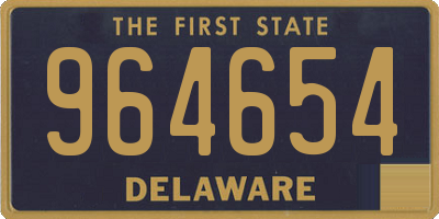 DE license plate 964654