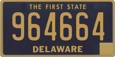 DE license plate 964664