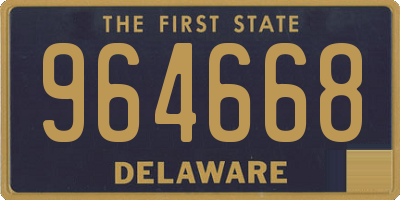 DE license plate 964668