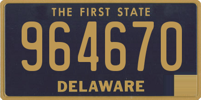 DE license plate 964670