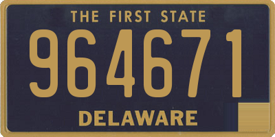 DE license plate 964671