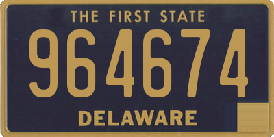 DE license plate 964674