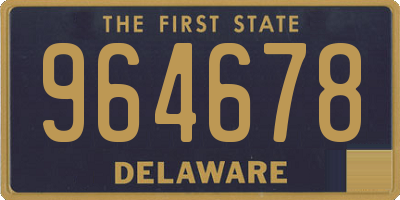 DE license plate 964678