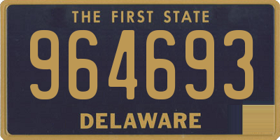 DE license plate 964693