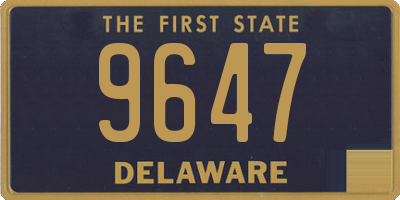 DE license plate 9647