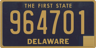 DE license plate 964701