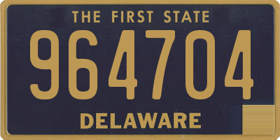 DE license plate 964704