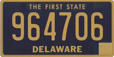 DE license plate 964706