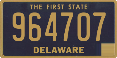 DE license plate 964707