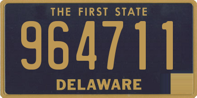 DE license plate 964711