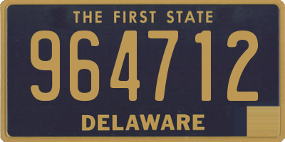 DE license plate 964712