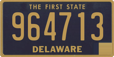 DE license plate 964713