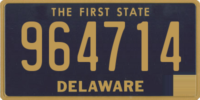 DE license plate 964714