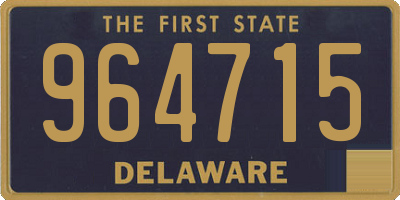 DE license plate 964715