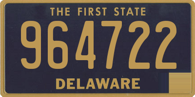 DE license plate 964722