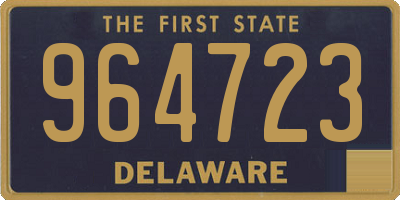 DE license plate 964723