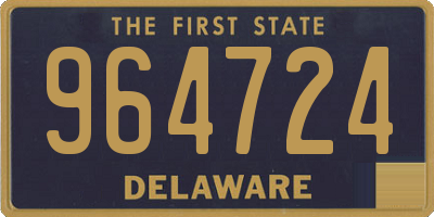 DE license plate 964724