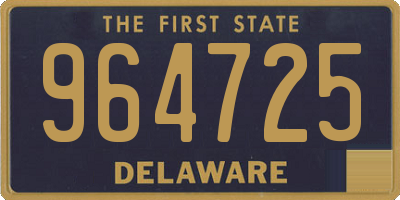 DE license plate 964725