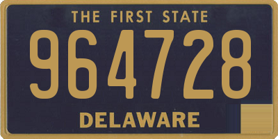 DE license plate 964728