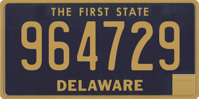 DE license plate 964729