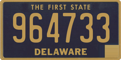 DE license plate 964733