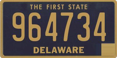 DE license plate 964734