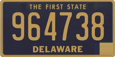 DE license plate 964738