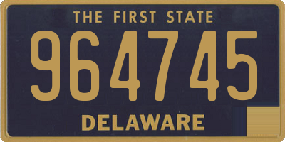 DE license plate 964745