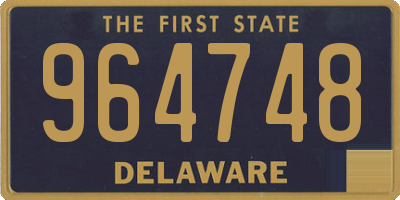 DE license plate 964748