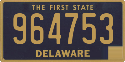 DE license plate 964753