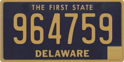 DE license plate 964759