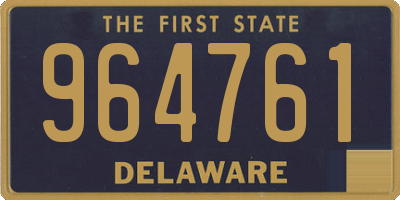 DE license plate 964761