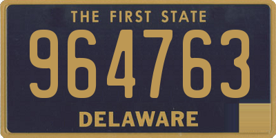 DE license plate 964763