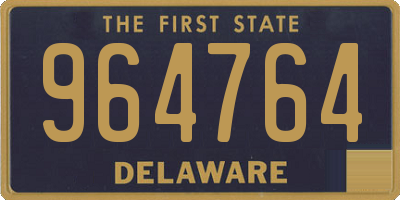 DE license plate 964764