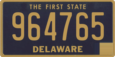 DE license plate 964765