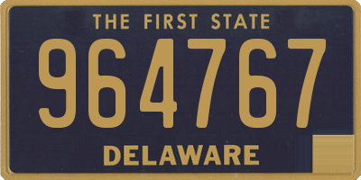 DE license plate 964767