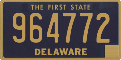 DE license plate 964772