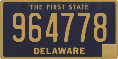 DE license plate 964778