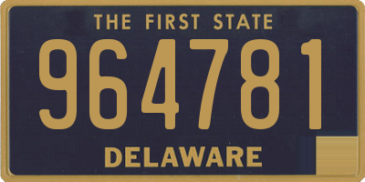 DE license plate 964781