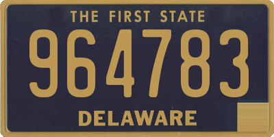 DE license plate 964783