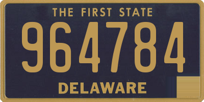 DE license plate 964784